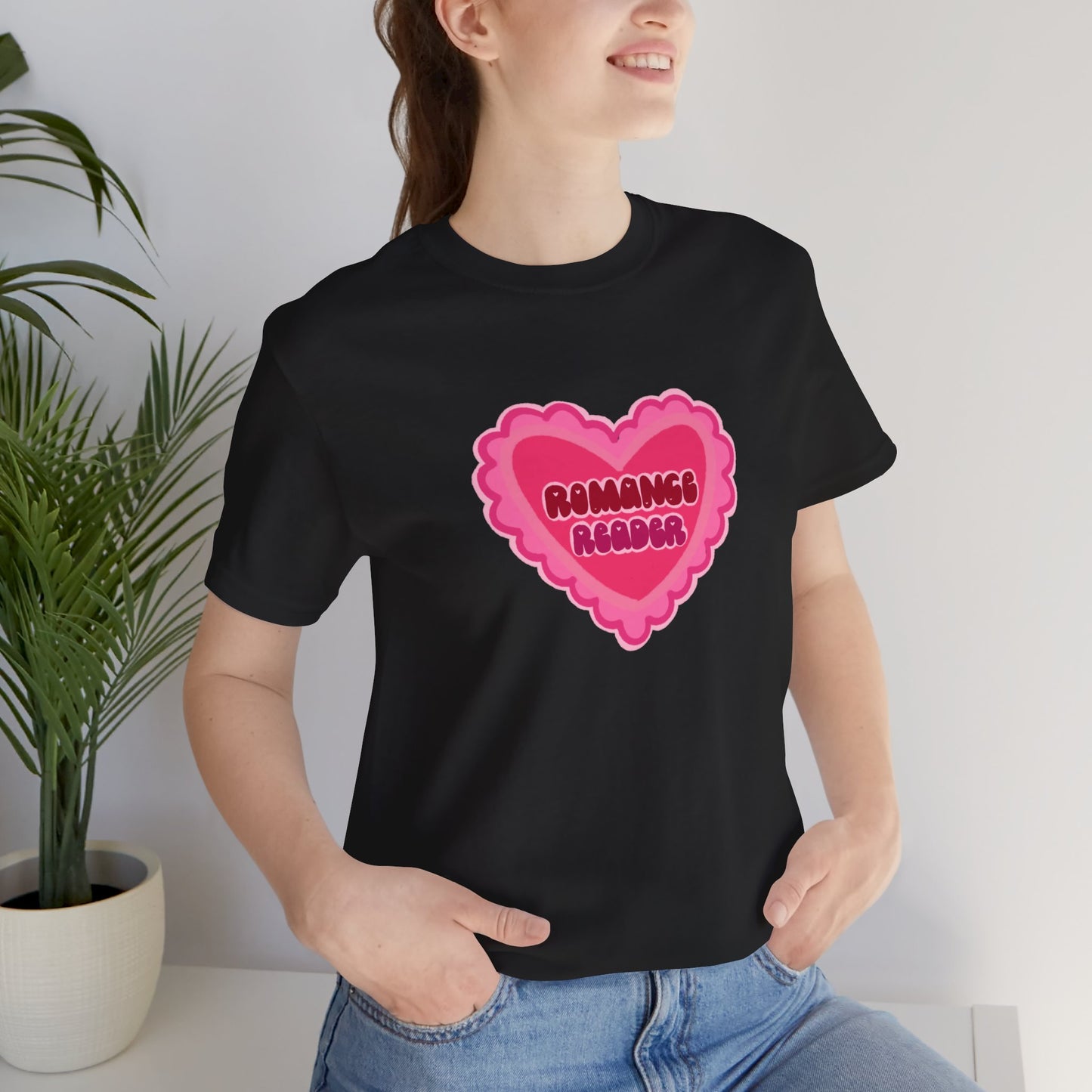 Romance Reader Heart Logo — Bookish Tee