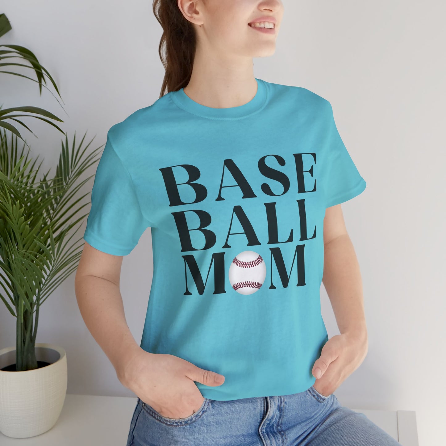 Baseball Mom T-Shirt – Retro Script with Baseball Graphic
