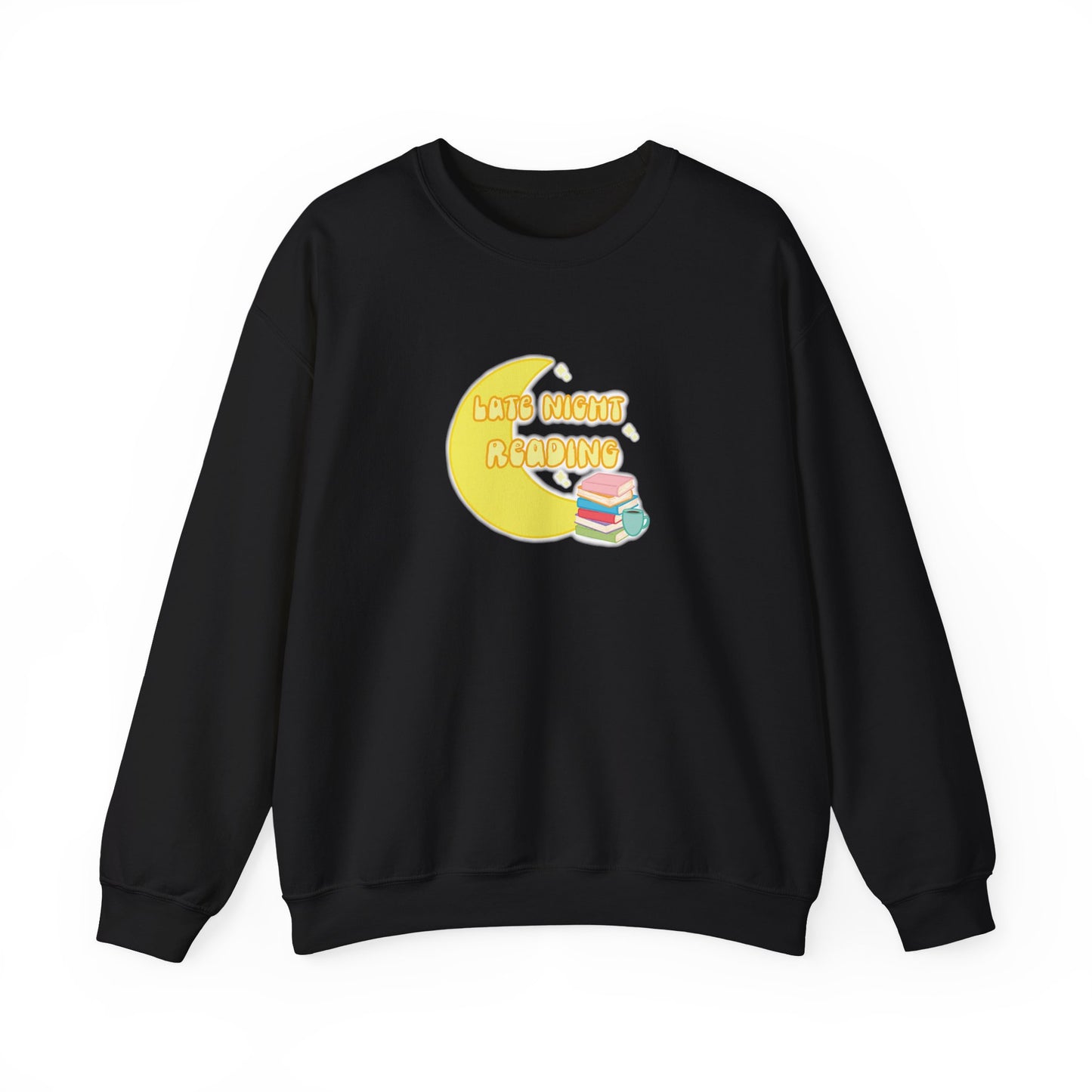 "Late Night Reading" - Cozy Crewneck Heavy Blend Sweatshirt