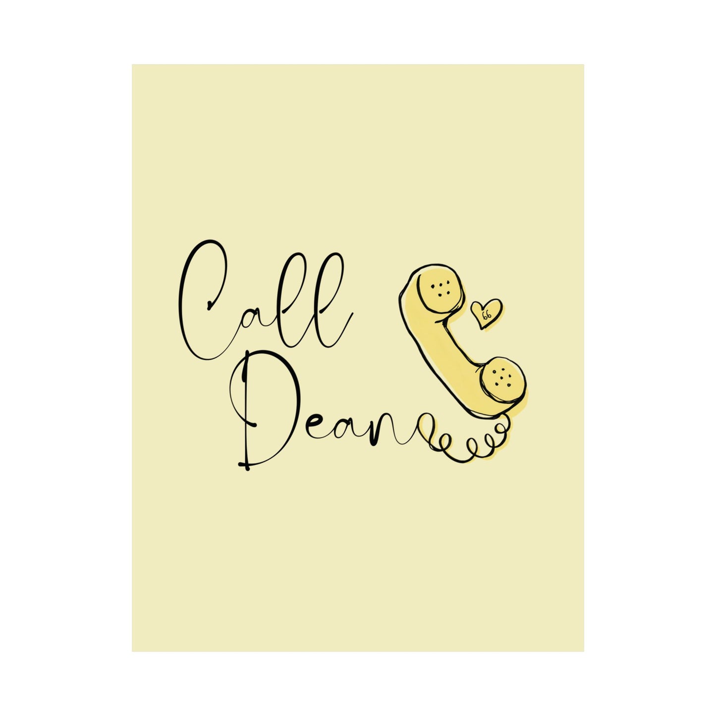 Call Dean - Hockey Romance Inspired Wall Art