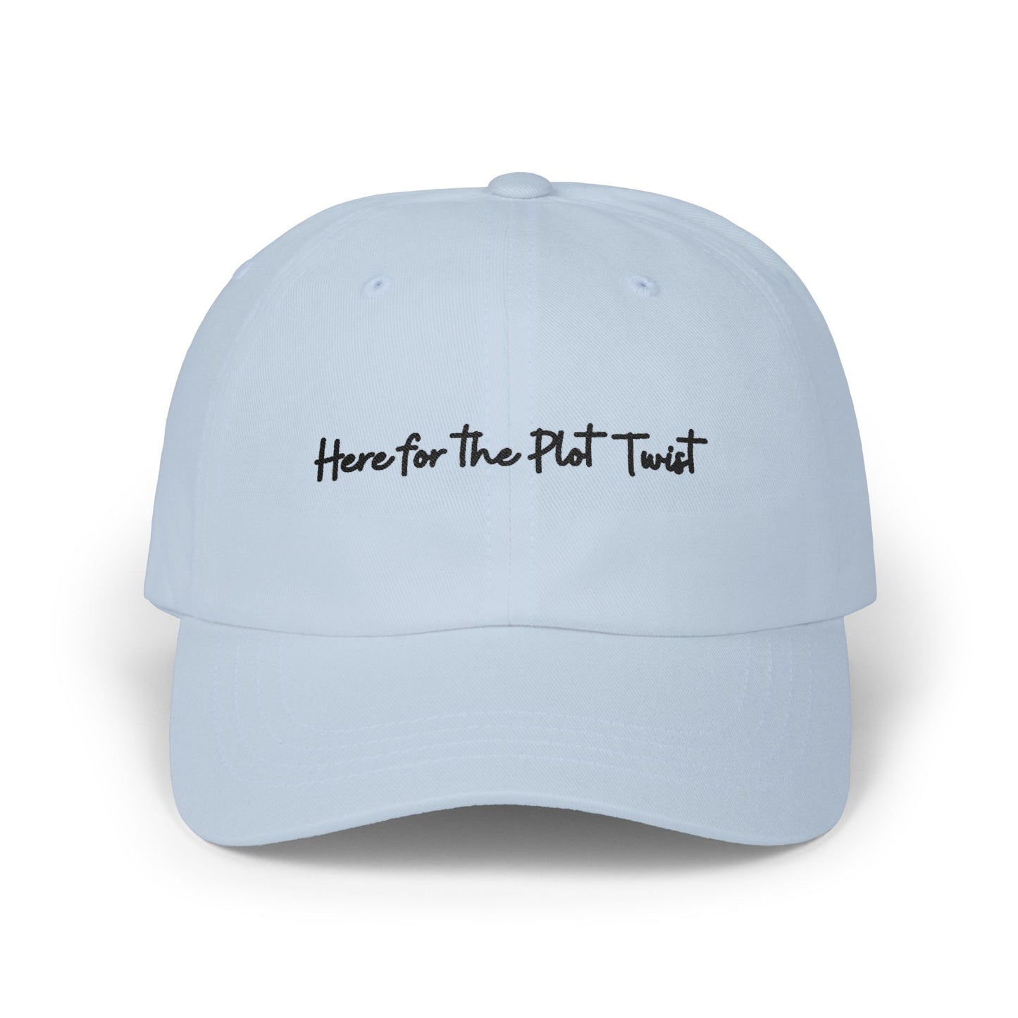 Here for the Plot Twist - Bookish Villa Inspired Embroidered Baseball Hat