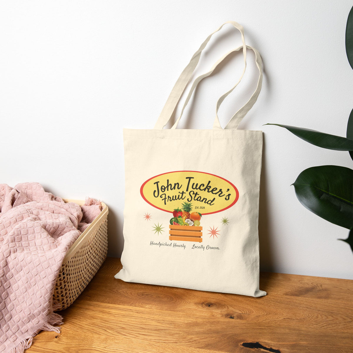 John Tucker's Fruit Stand - Hockey Romance Inspired Canvas Market Tote