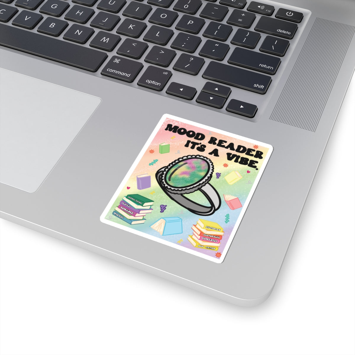 Mood Reader It's a Vibe —  Bookish Kiss-Cut Sticker (with Genres)