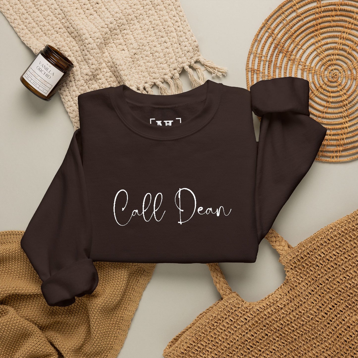 Call Dean - Hockey Romance Inspired Embroidered Sweatshirt