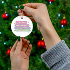 Book Lover Ceramic Ornament — "Just One More Chapter."
