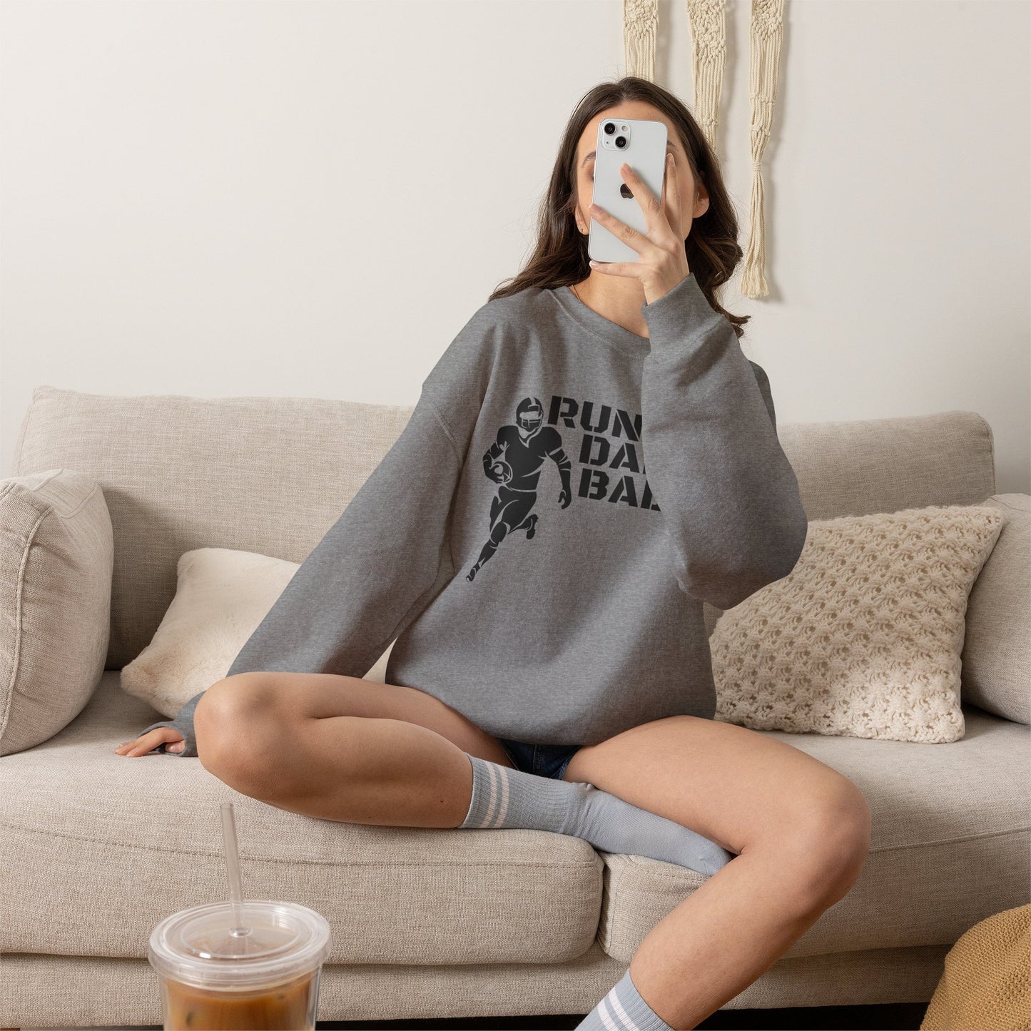 Football 'Run the Dang Ball' Crewneck Sweatshirt