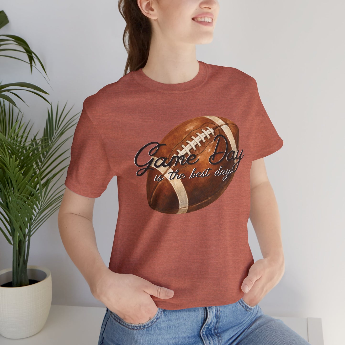 Game Day Football Tee — "Game Day is the best day" Vintage Football Shirt