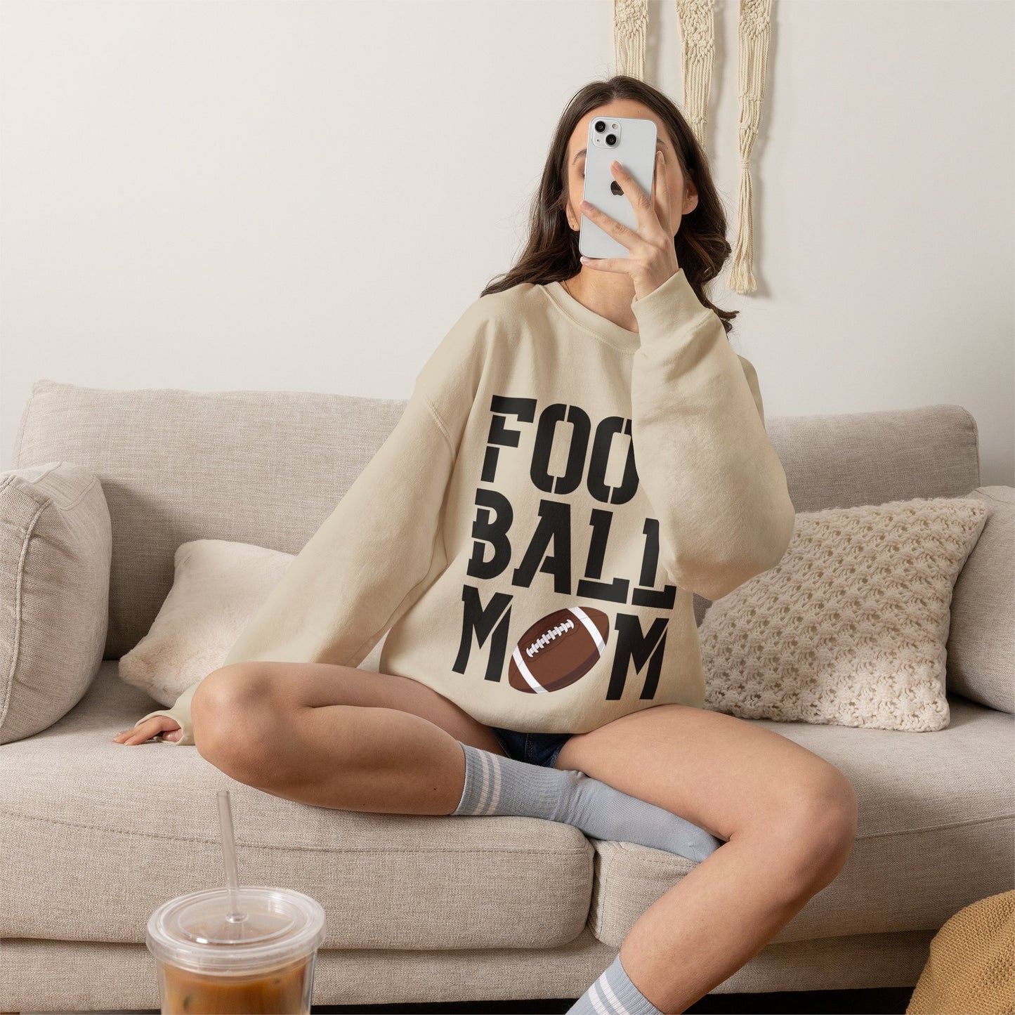 Football Mom Crewneck Sweatshirt