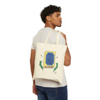 Book Lover Cotton Canvas Tote Bag — "I like to read very much. Perhaps too much." Graphic