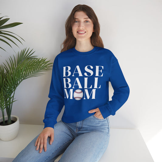 Baseball Mom Crewneck Sweatshirt - Baseball Graphic Pullover for Moms