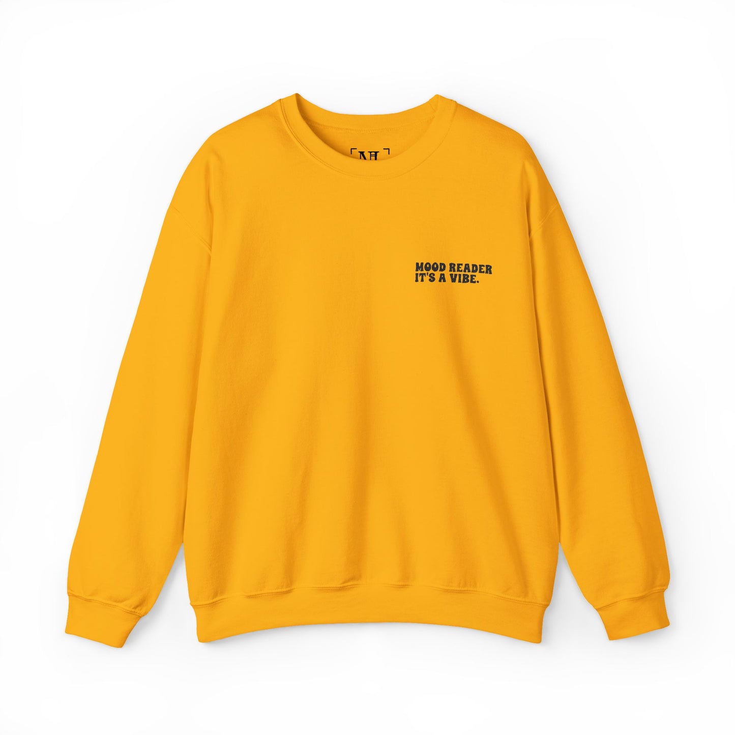 "Mood Reader. It's a Vibe - Embroidered Literary Crewneck Sweatshirt (Black Text)