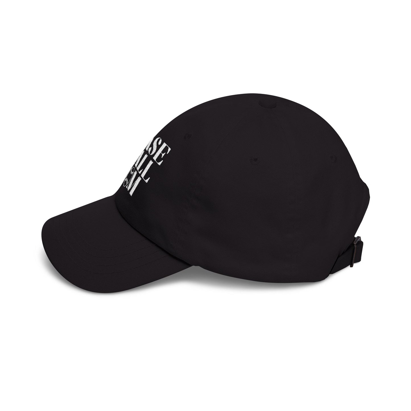 Baseball Mom Dad Cap — Distressed White Text Embroidered Baseball Mom Hat