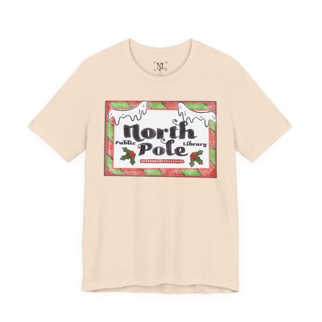 North Pole Library Short Sleeve Christmas Tee