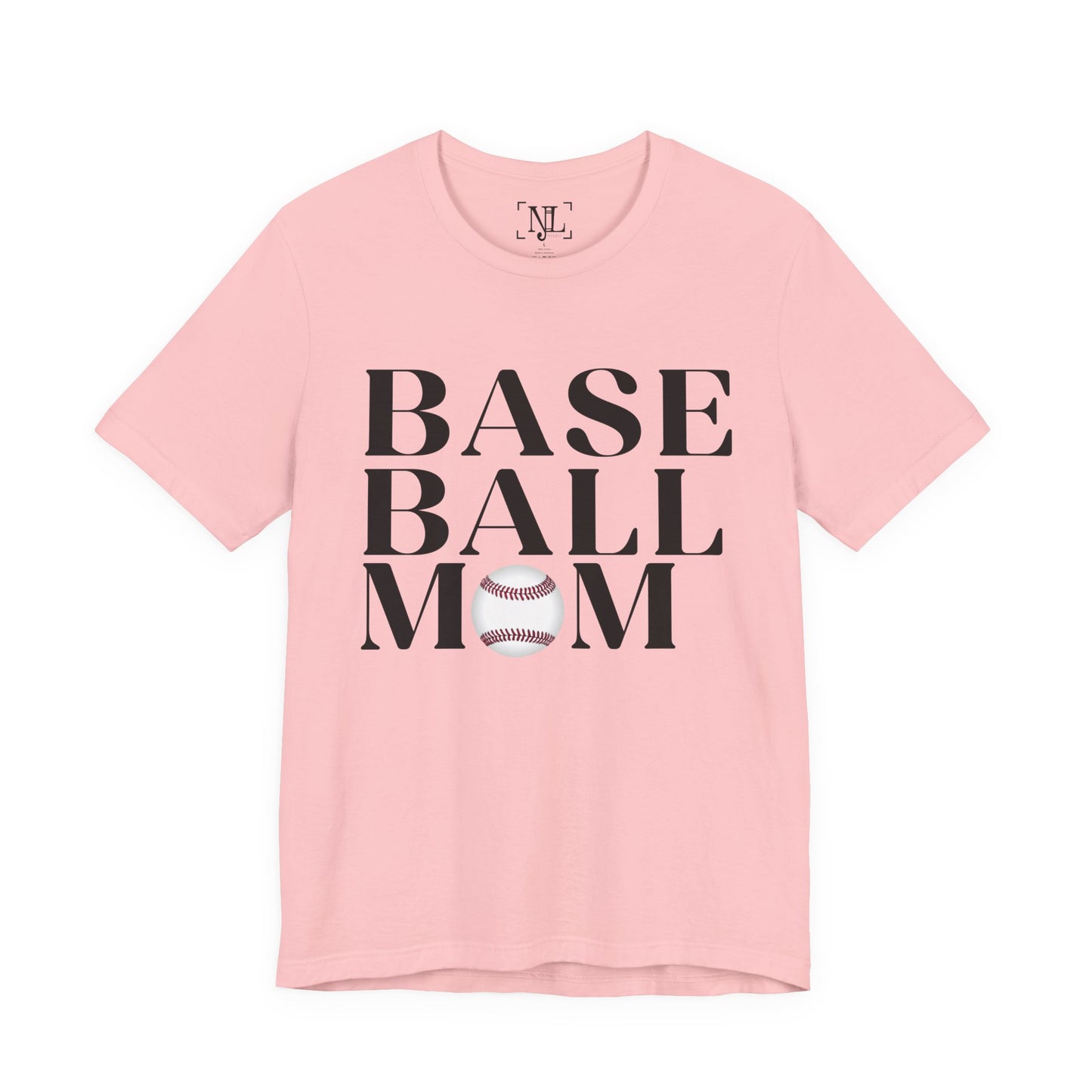 Baseball Mom T-Shirt – Retro Script with Baseball Graphic