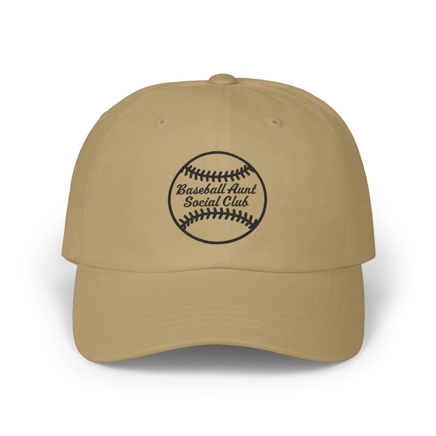 Baseball Aunt Social Club - Dad Cap Black Embroidered