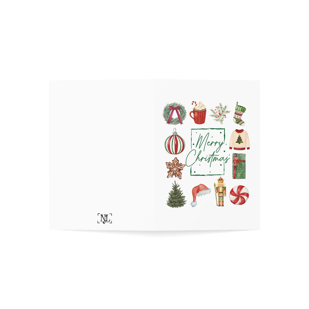 Vintage Merry Christmas  Greeting Cards - (1/10/30/50 pcs)