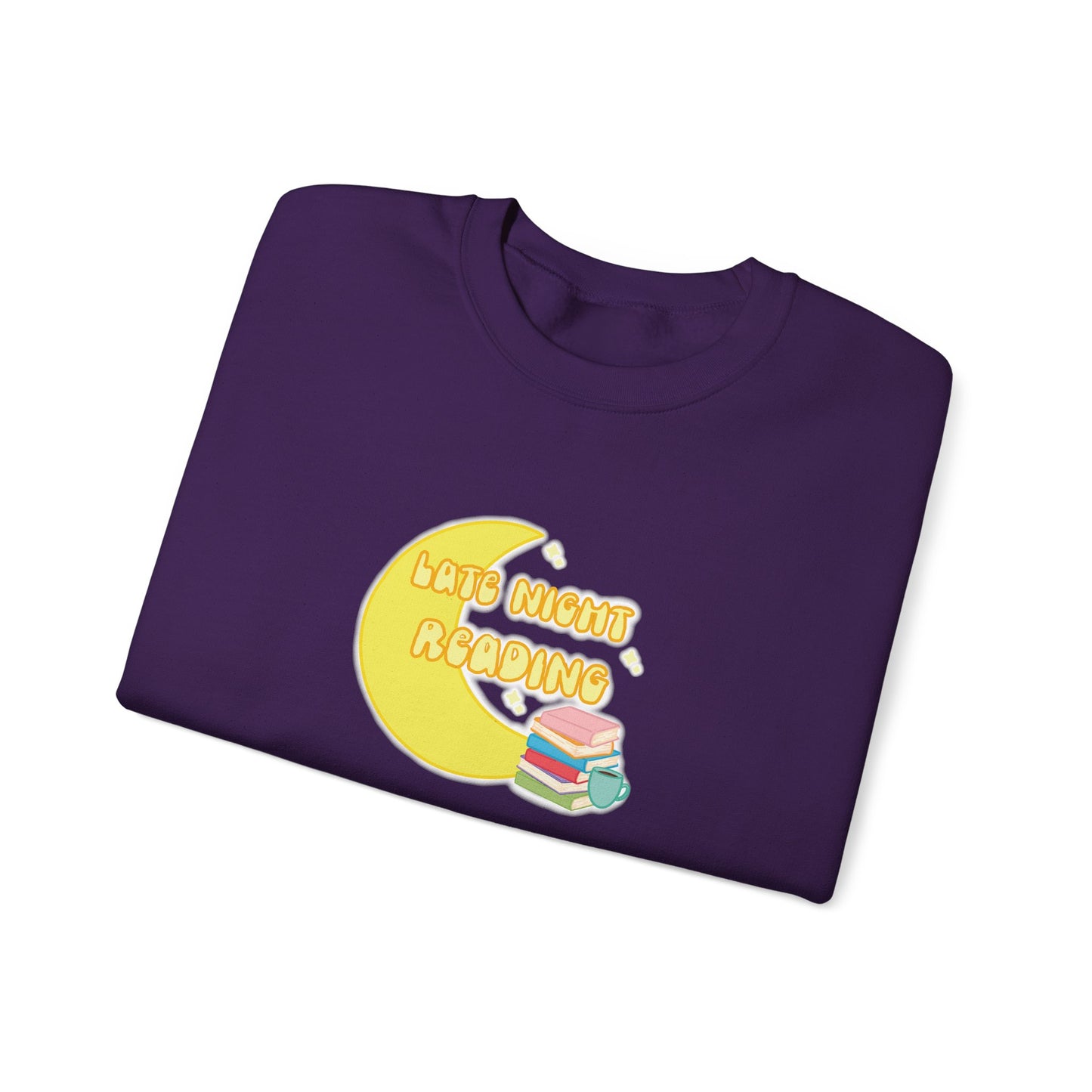 "Late Night Reading" - Cozy Crewneck Heavy Blend Sweatshirt