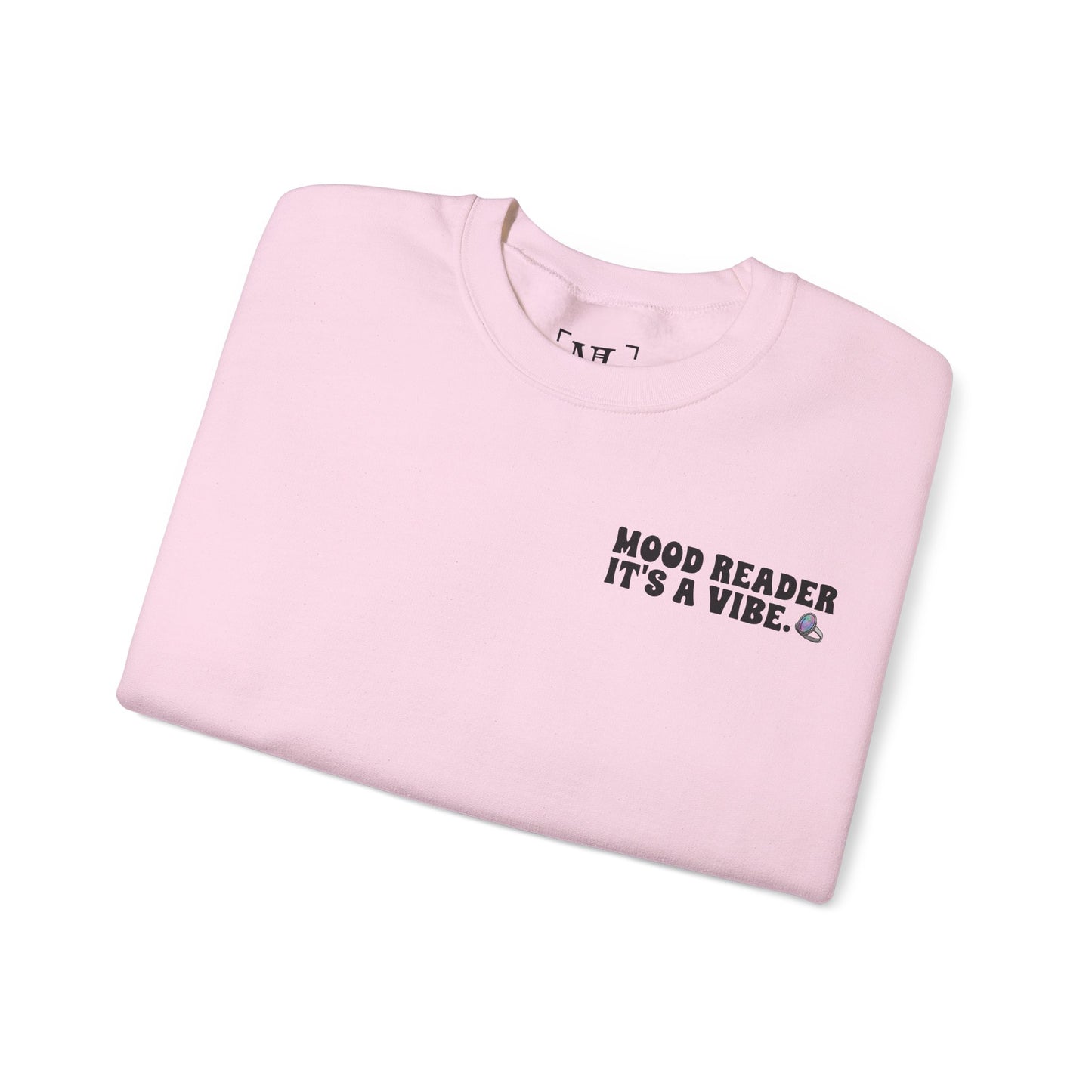 "Mood Reader It's a Vibe" - Cozy Bookish Graphic Sweatshirt (Black Text)