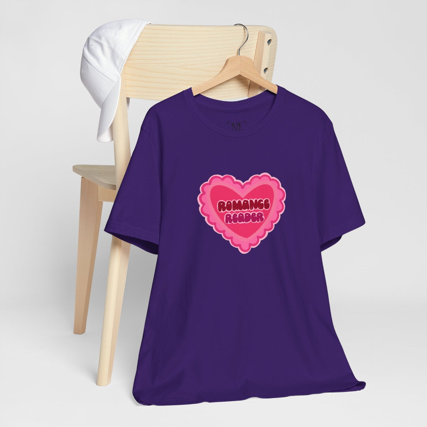 Romance Reader Heart Logo — Bookish Tee