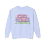 Cozy Book Lover Crewneck Sweatshirt — "Just One More Chapter Unless There’s a Cliffhanger."