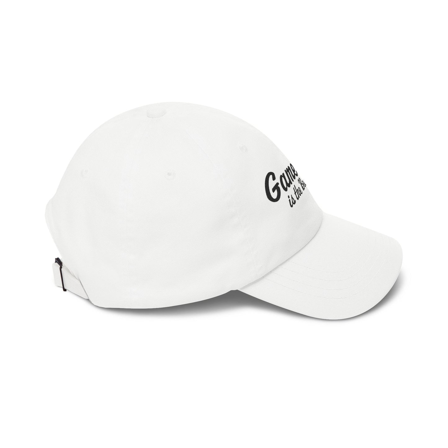 Baseball Hat "Game Day is the Best Day!" Black Text Embroidered