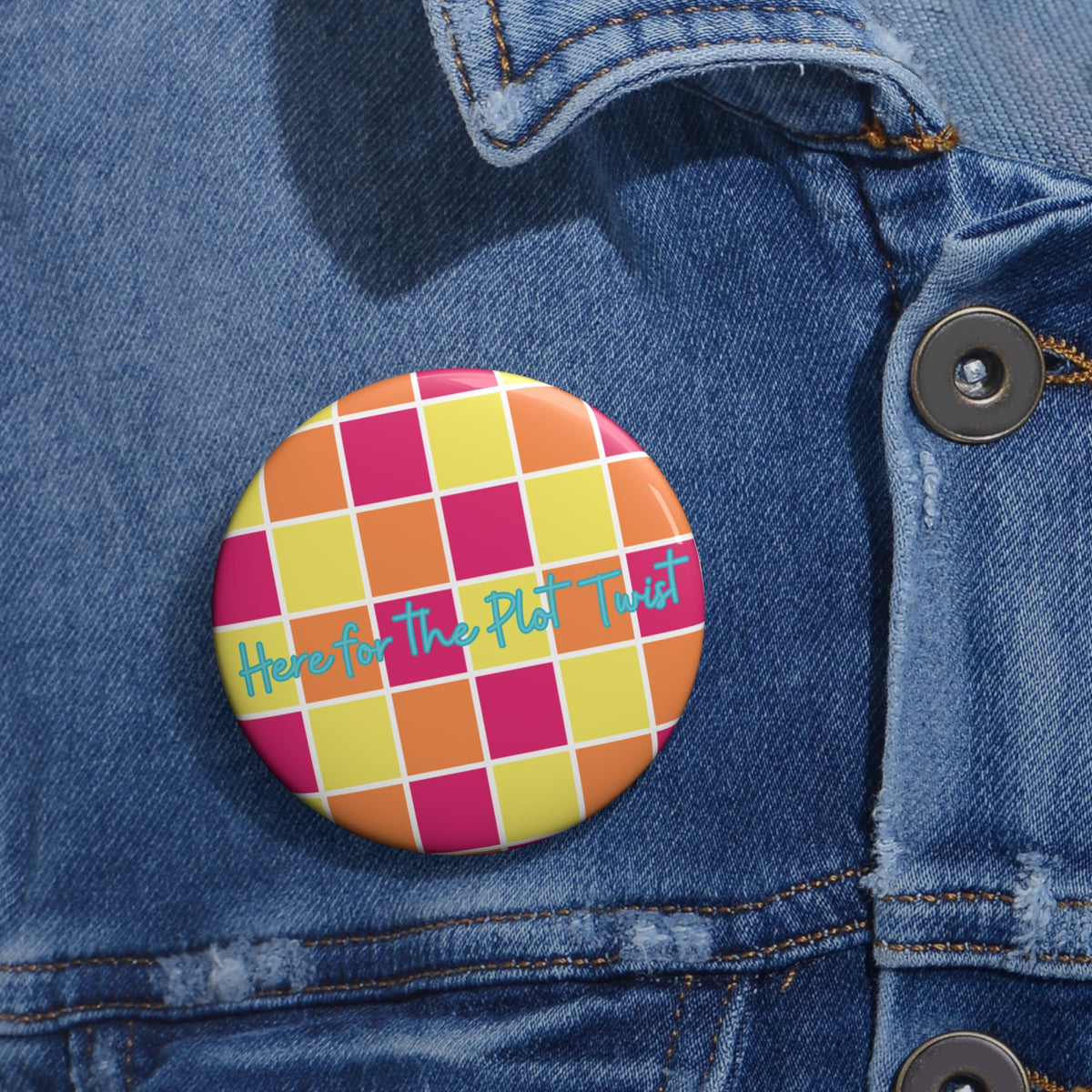 Here for the Plot Twist - Bookish Villa Inspired Pin Button