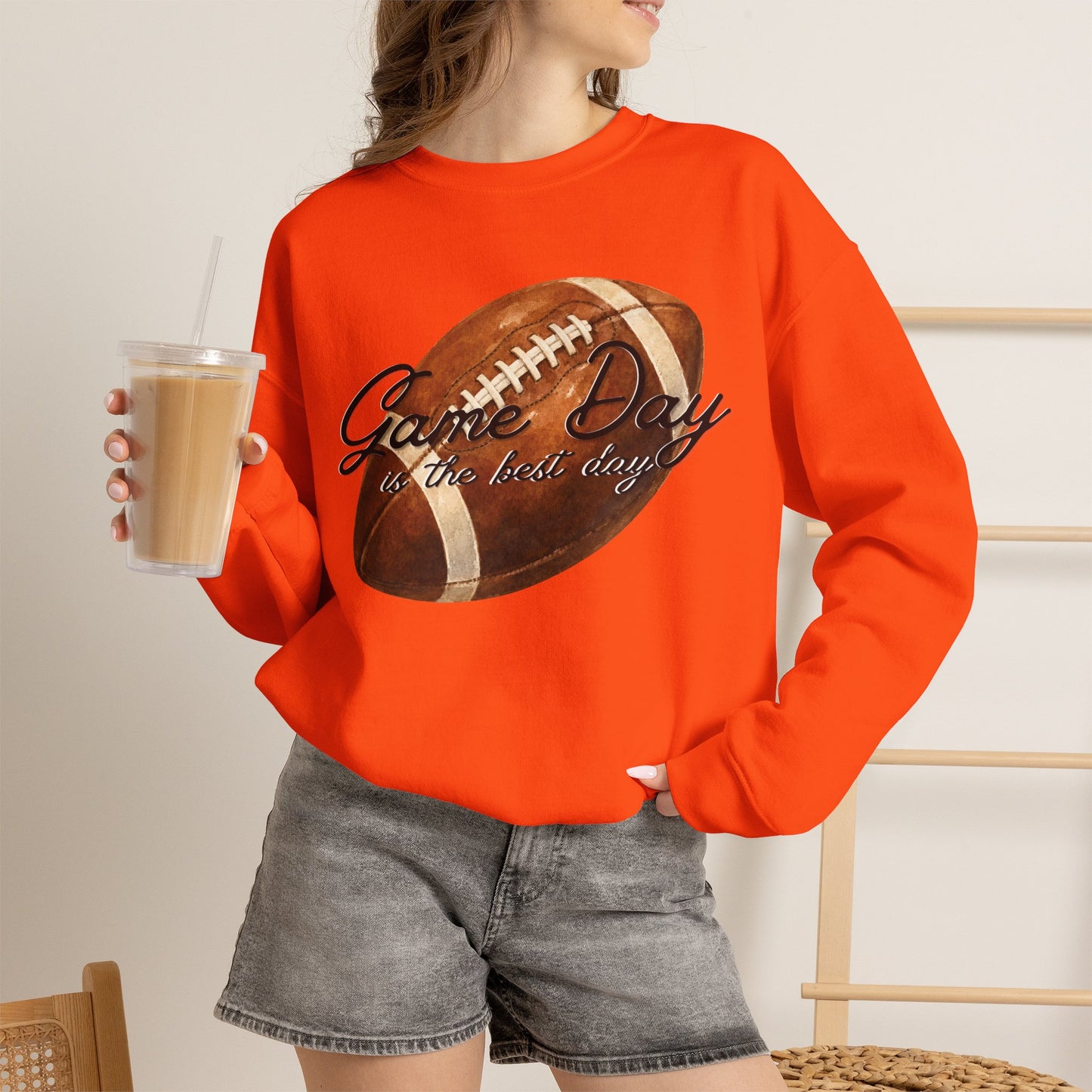 Game Day Is The Best Day Football Crewneck Sweatshirt