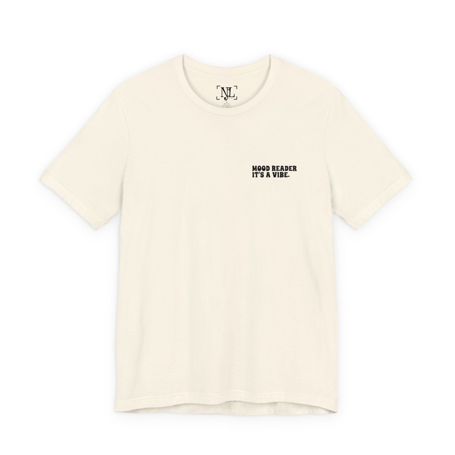"Mood Readers. It's a Vibe." - Embroidered Literary Tee (Black Text)