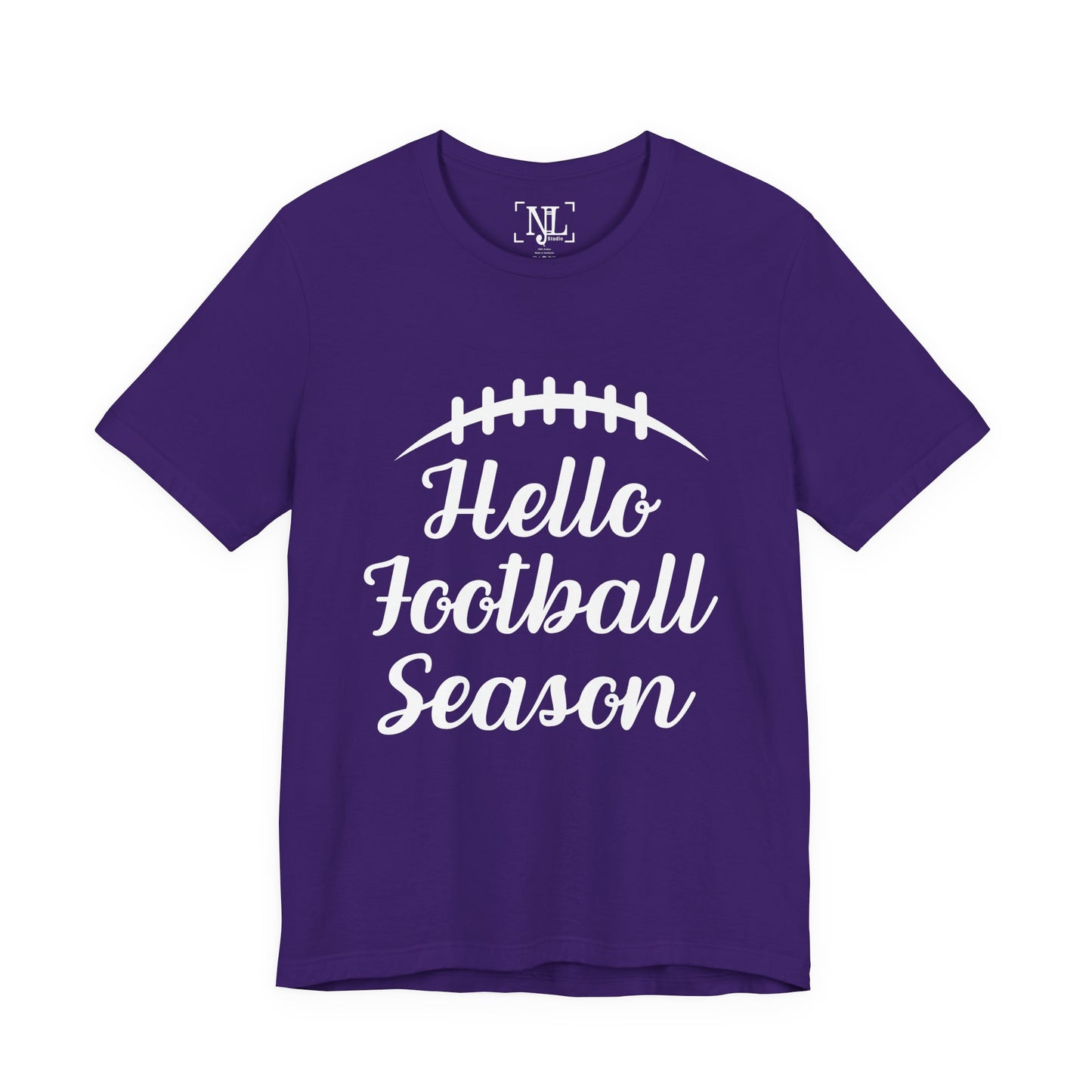 Hello Football Season - Graphic Tee (White Text)