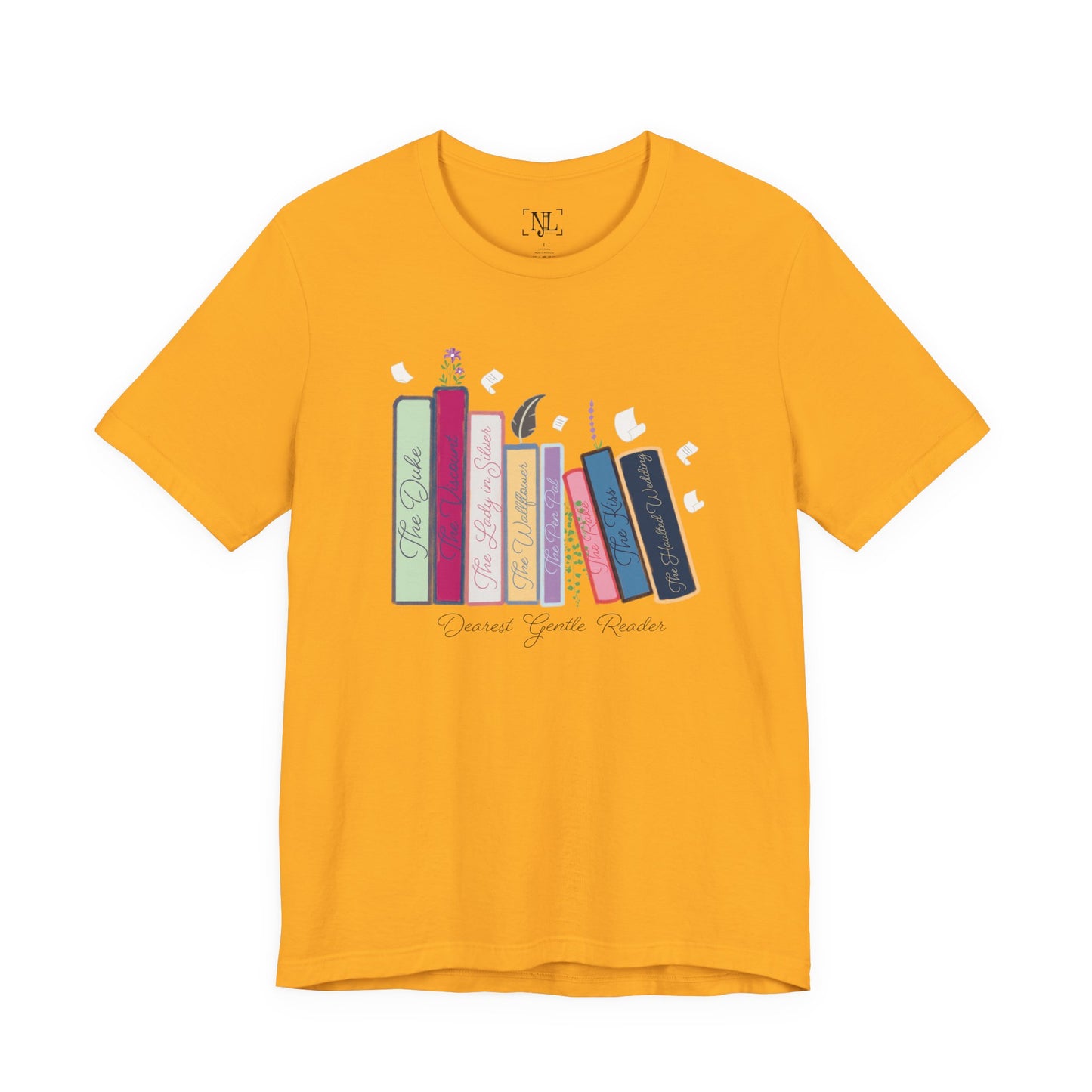 Dearest Gentle Reader Book Stack - Regency Romance Inspired Tee