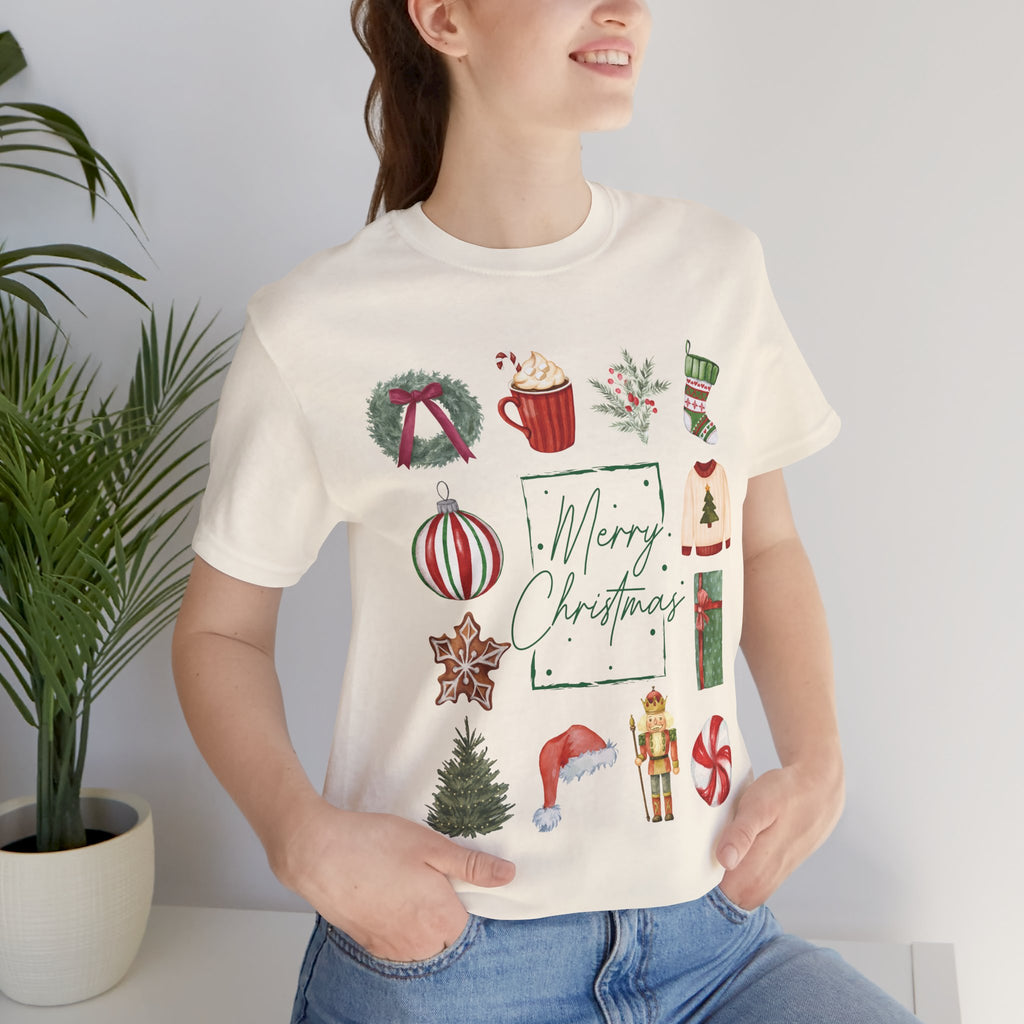 Vintage Merry Christmas - Short Sleeve Tee