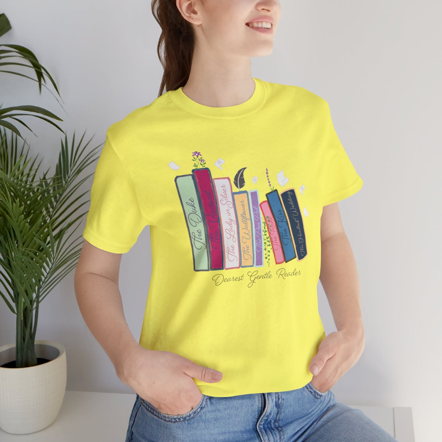 Dearest Gentle Reader Book Stack - Regency Romance Inspired Tee