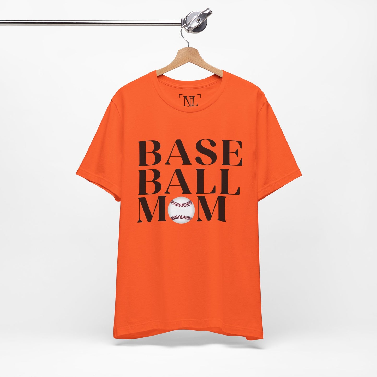 Baseball Mom T-Shirt – Retro Script with Baseball Graphic