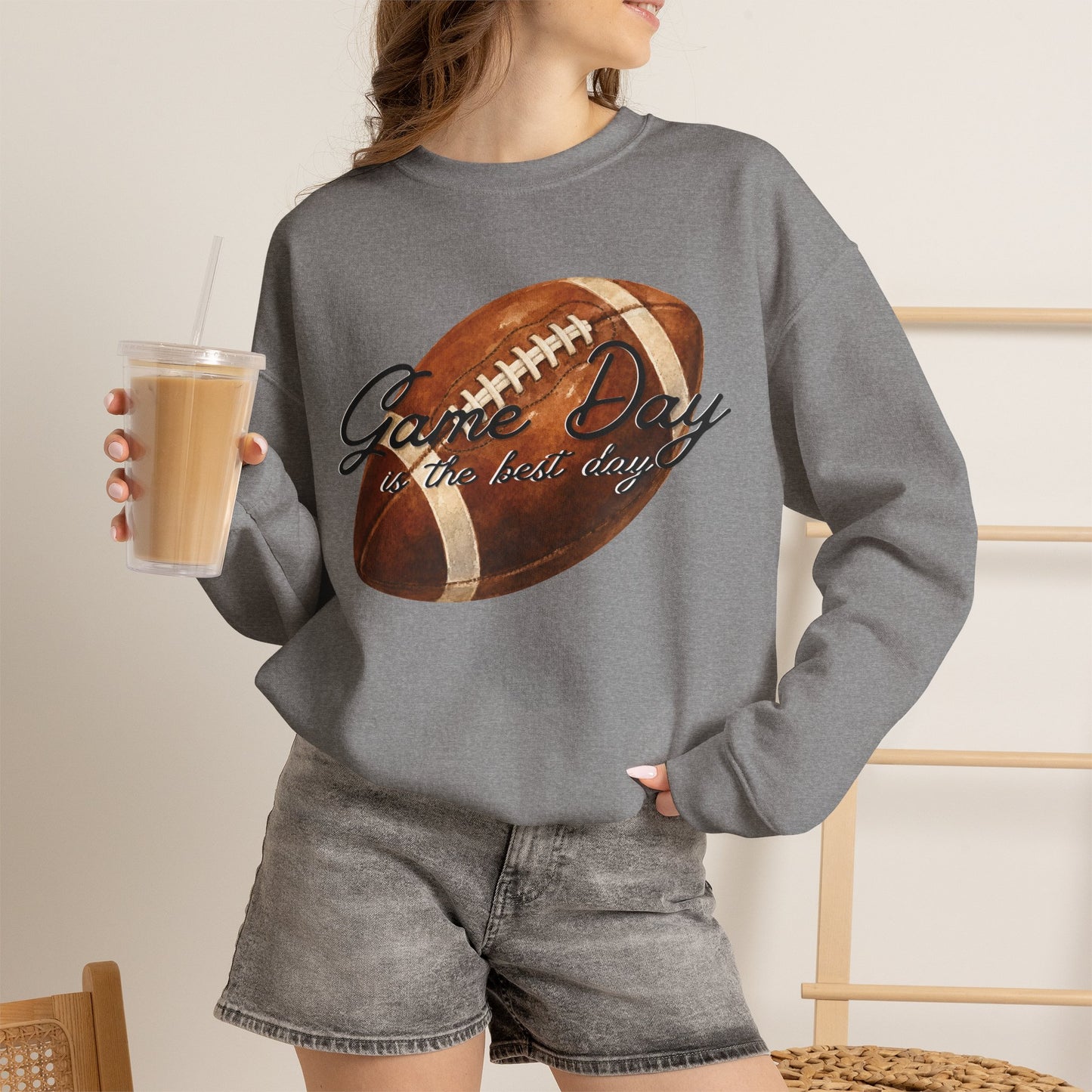 Game Day Is The Best Day Football Crewneck Sweatshirt