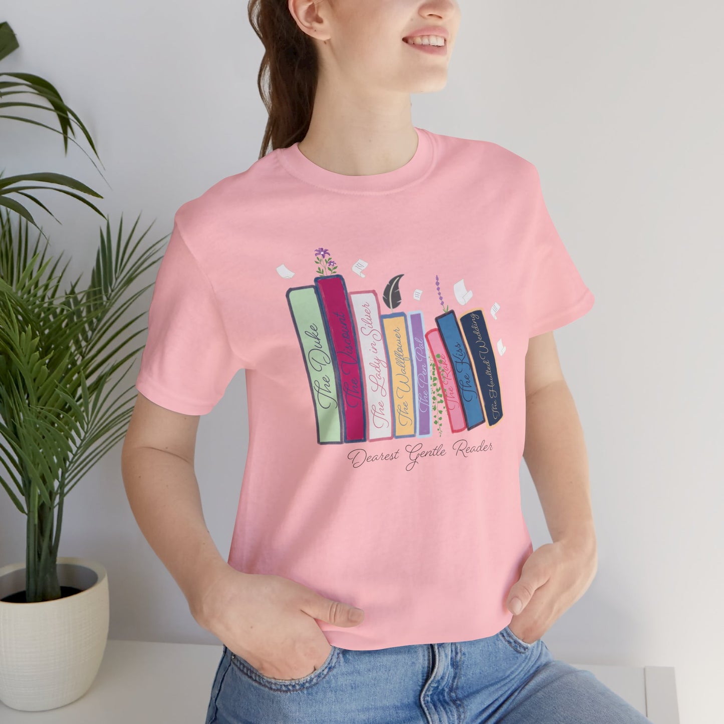 Dearest Gentle Reader Book Stack - Regency Romance Inspired Tee