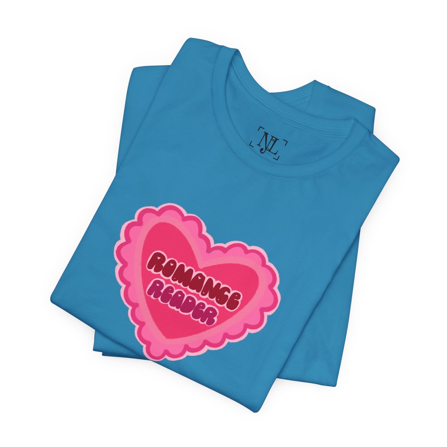 Romance Reader Heart Logo — Bookish Tee