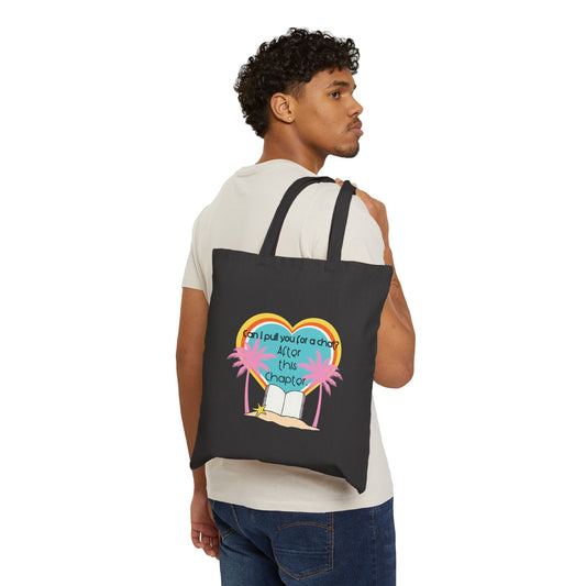 Can I pull you for a chat? - Bookish Villa Inspired Tote Bag (Black)