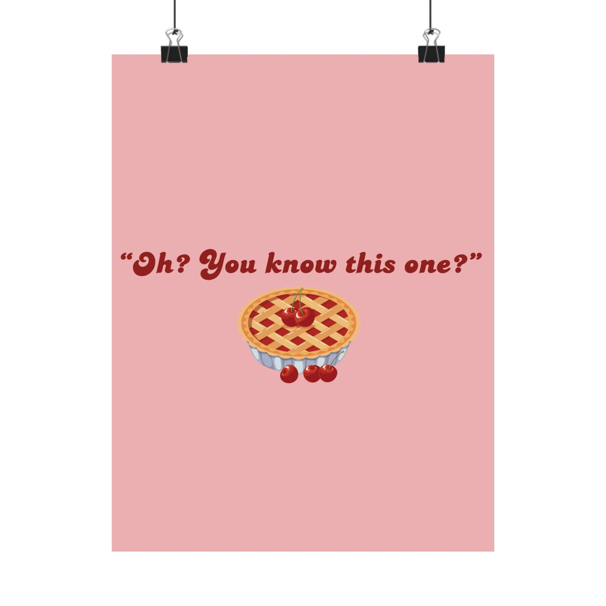 Oh? You know this one? Cherry Pie - Hockey Romance Inspired Wall Art