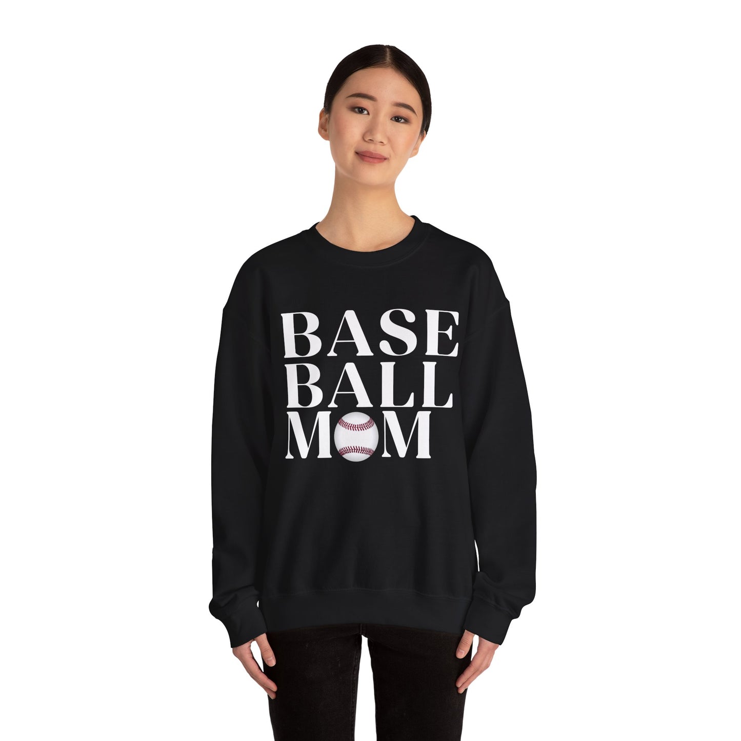 Baseball Mom Crewneck Sweatshirt - Baseball Graphic Pullover for Moms