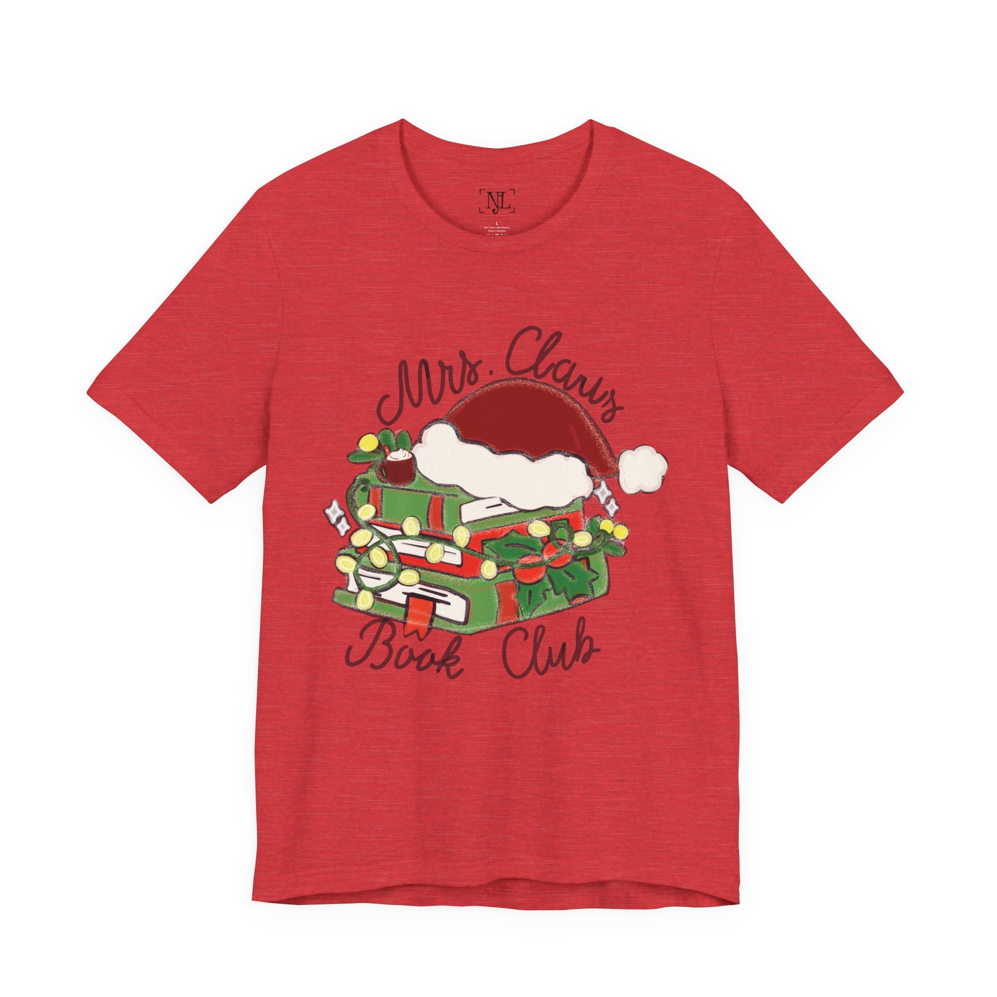 Mrs. Claus Book Club Short Sleeve Christmas Tee