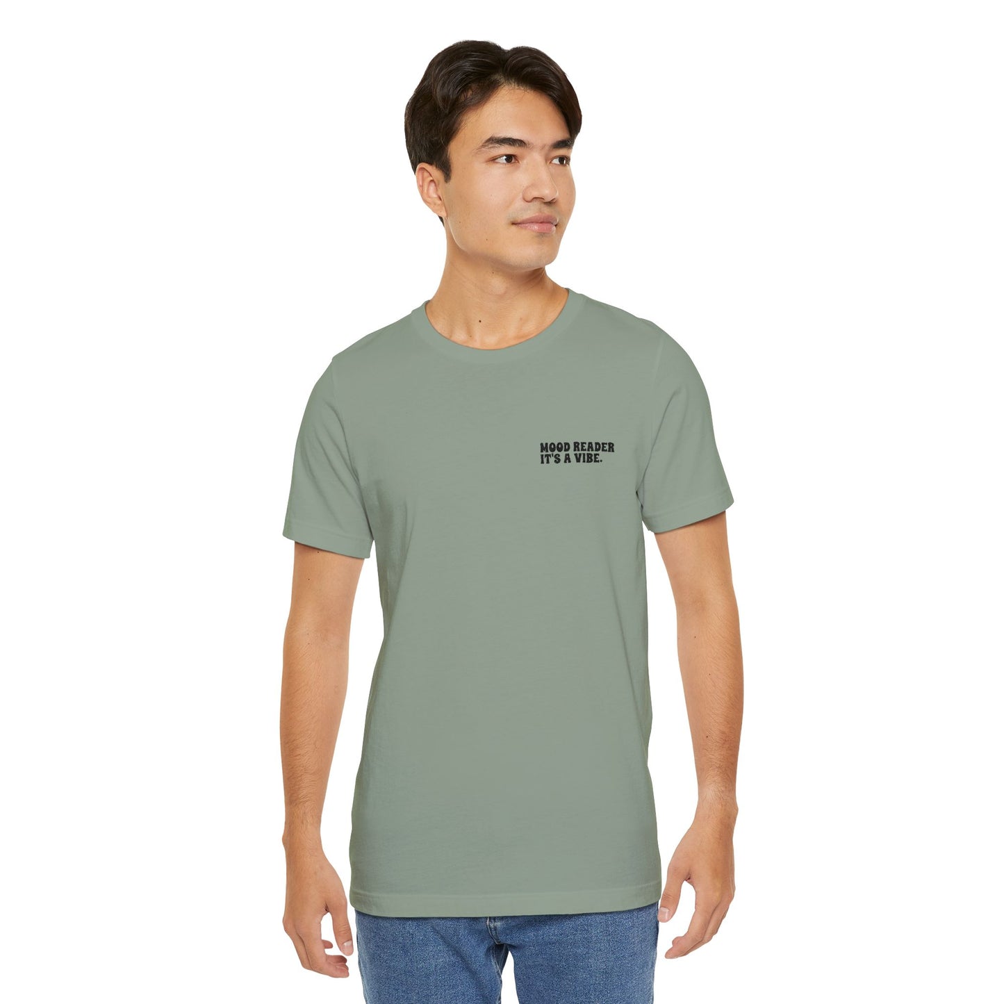 "Mood Readers. It's a Vibe." - Embroidered Literary Tee (Black Text)