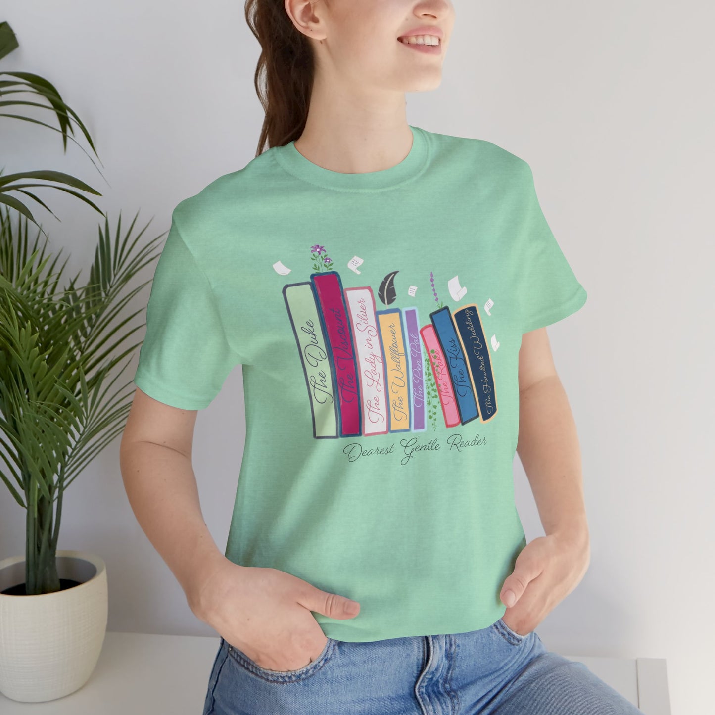 Dearest Gentle Reader Book Stack - Regency Romance Inspired Tee