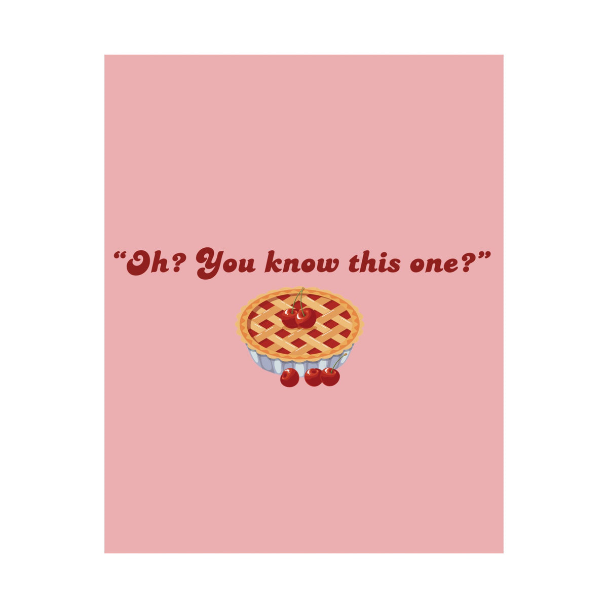 Oh? You know this one? Cherry Pie - Hockey Romance Inspired Wall Art