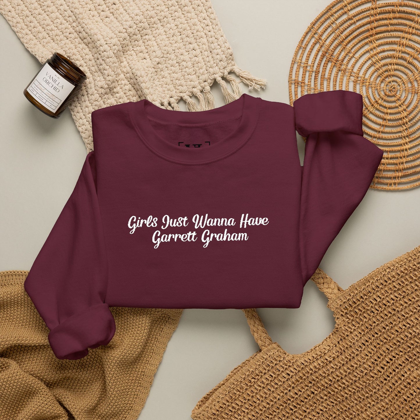 Girls Just Wanna Have Garrett Graham - Hockey Romance Inspired Embroidered Sweatshirt