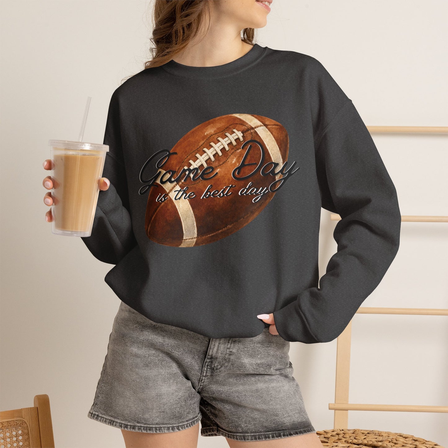 Game Day Is The Best Day Football Crewneck Sweatshirt