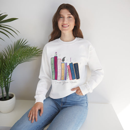 Dearest Gentle Reader Book Stack - Regency Romance Inspired Sweatshirt