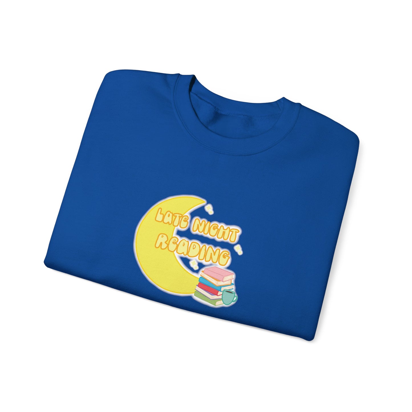 "Late Night Reading" - Cozy Crewneck Heavy Blend Sweatshirt