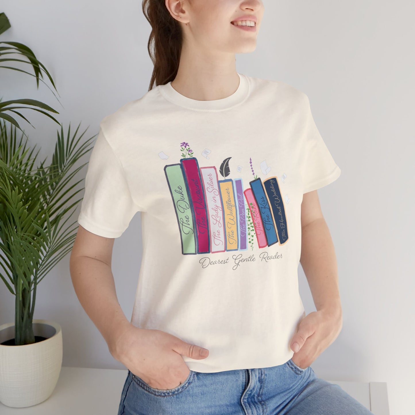 Dearest Gentle Reader Book Stack - Regency Romance Inspired Tee