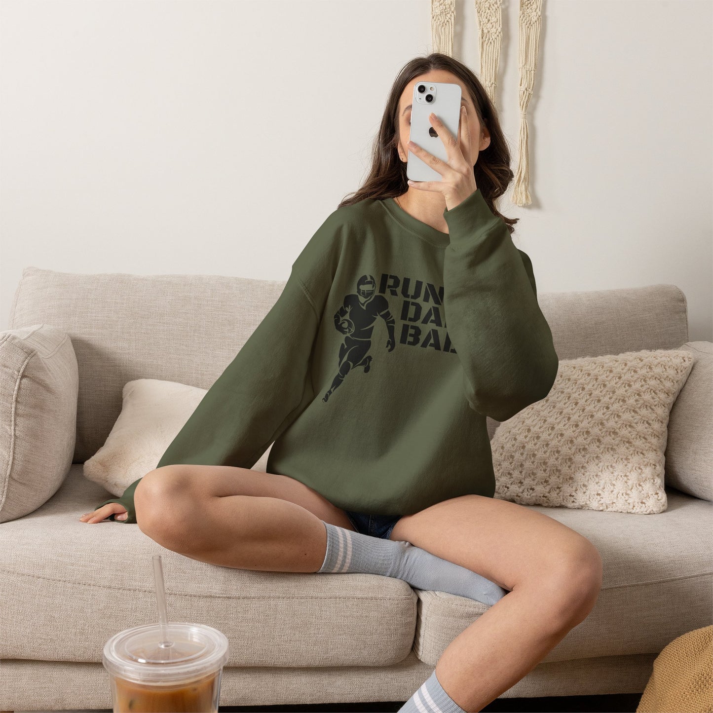 Football 'Run the Dang Ball' Crewneck Sweatshirt