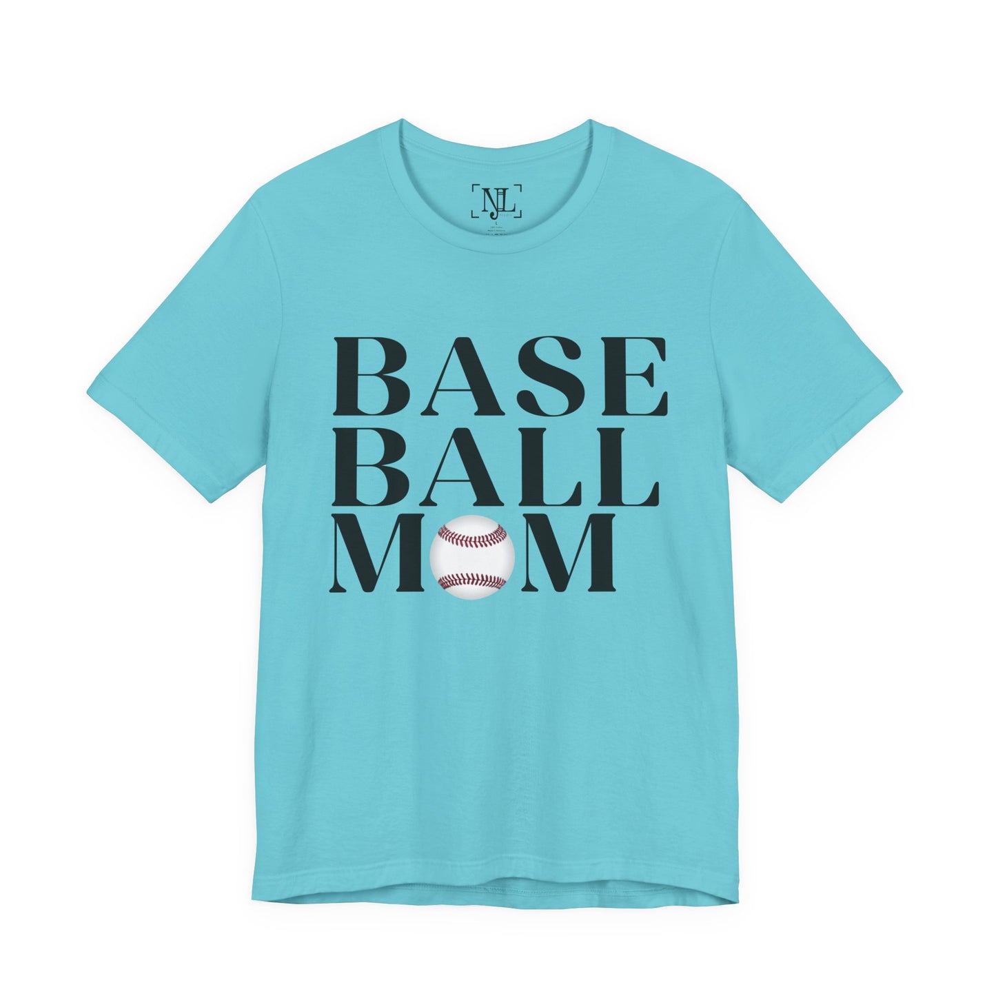 Baseball Mom T-Shirt – Retro Script with Baseball Graphic